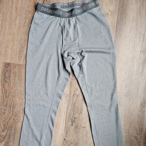 Patagonia Leggings Mens X-Small Grey Capilene 3 Midweight PolarTec Base Layer.